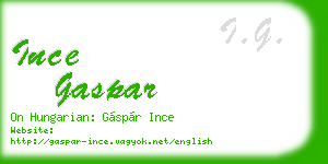 ince gaspar business card